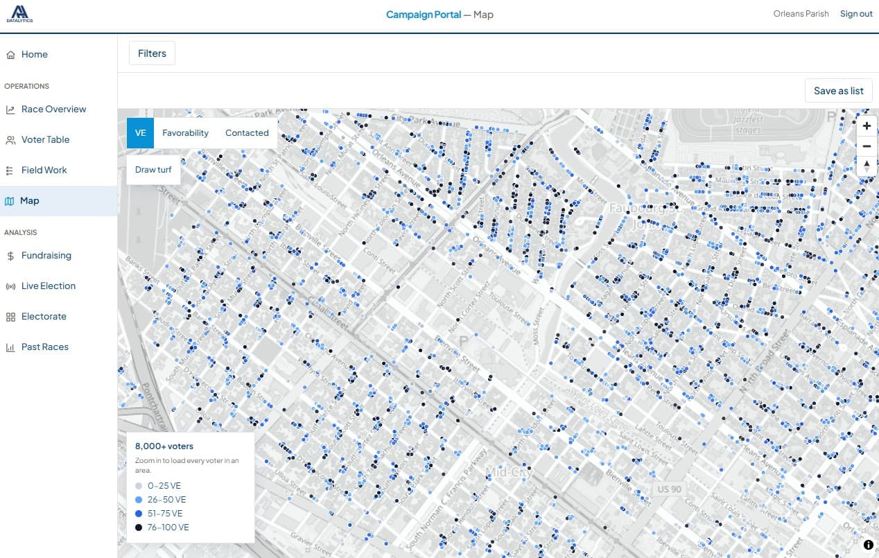 Campaign Portal interface